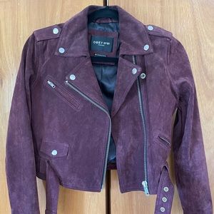Genuine suede leather jacket